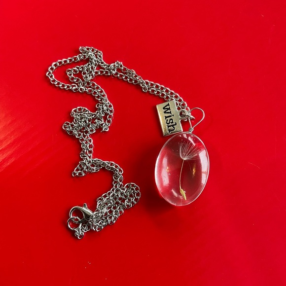 Summer Special….Make a Wish Dandelion Charm Necklace. Best of Wishes Gift - Picture 6 of 7